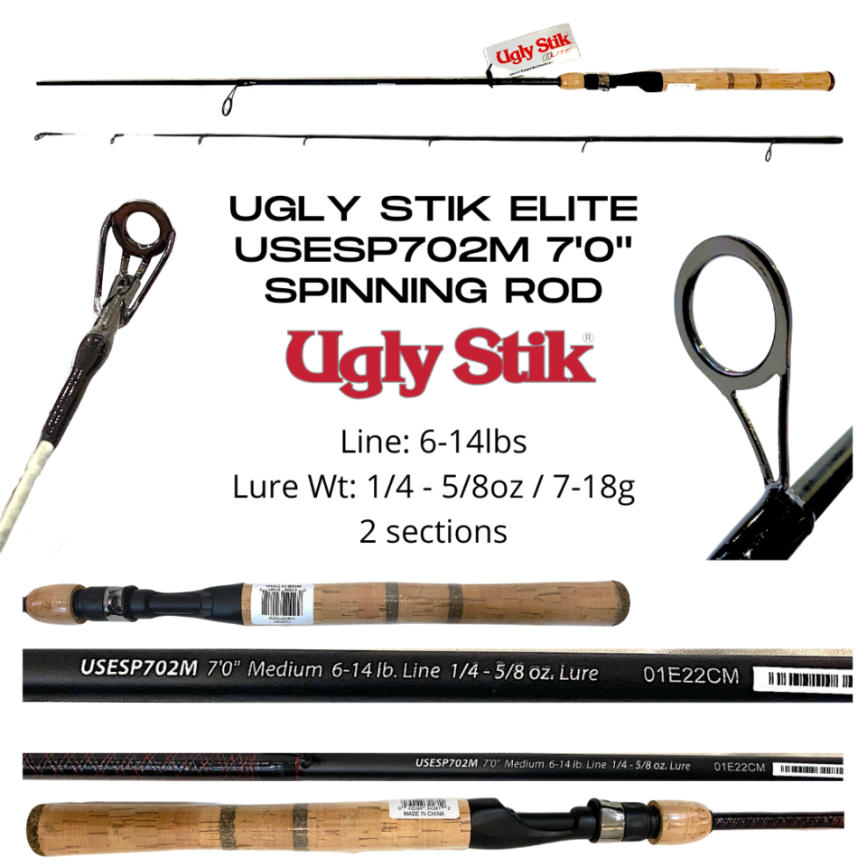 Shakespeare Ugly Stik Elite USESP702M Spinning Fishing Rod